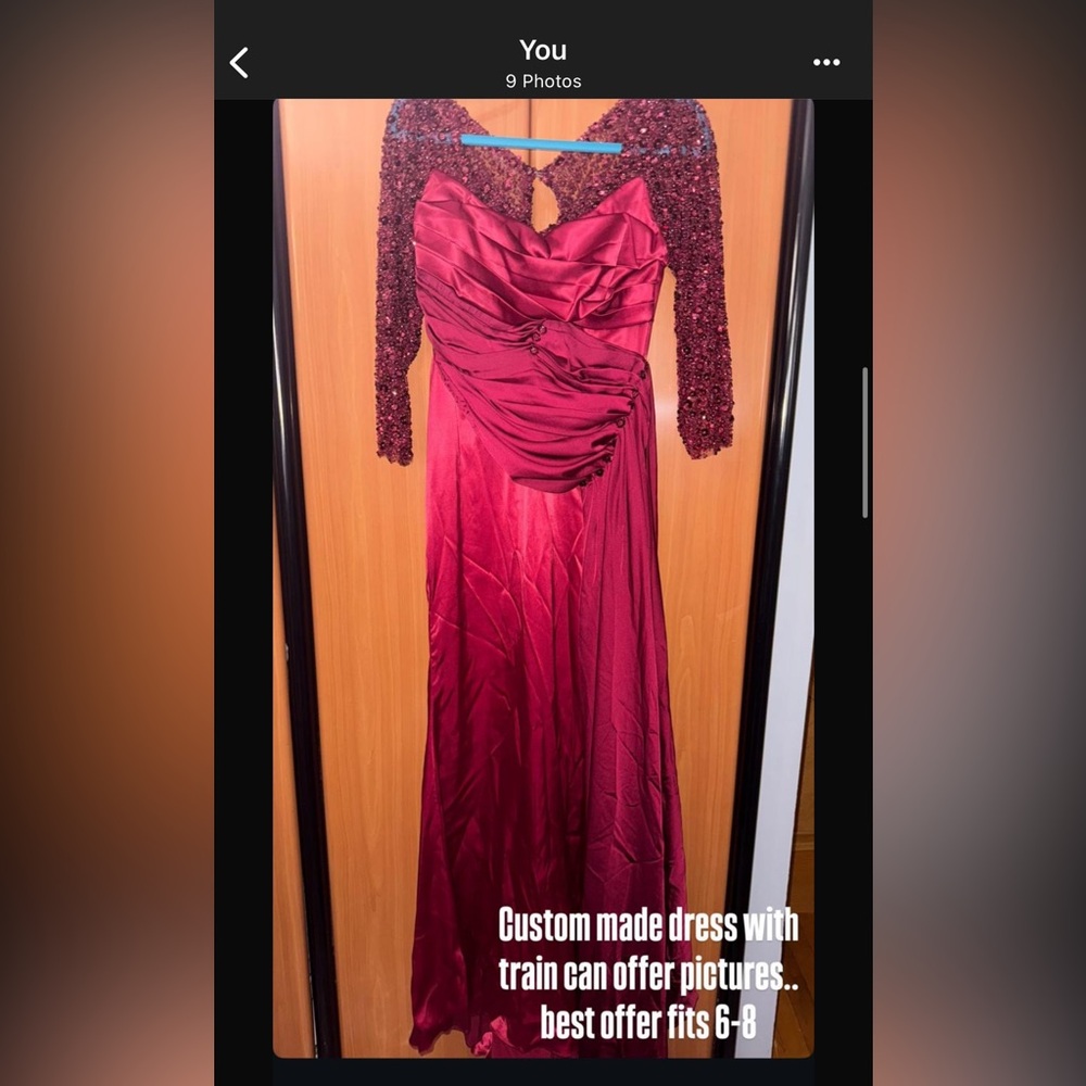 Stunning custom made dress added with stones and additional train added as well.